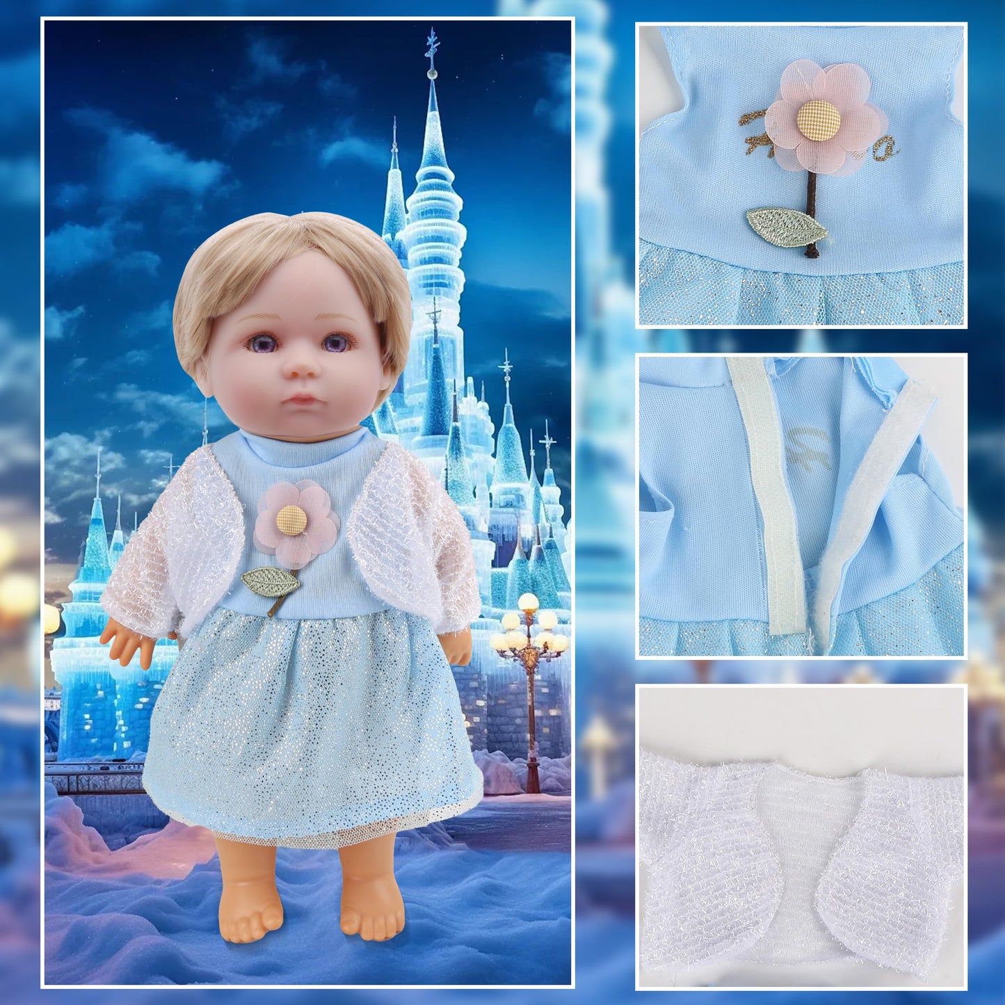 Girl Doll Clothes And Accessories - 6 Sets Doll Clothes For 10 11 12 Inch Dolls, Alive-Baby Doll Clothes Princess Dress, Gown, S