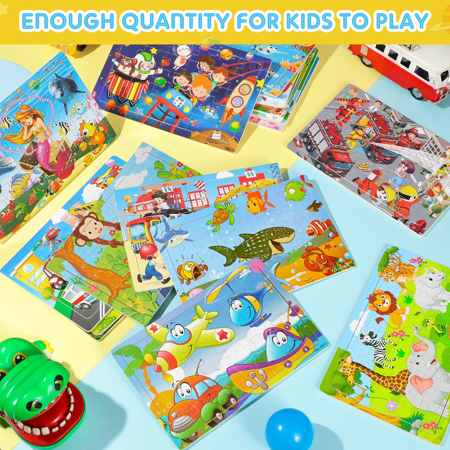 18 Pack 30 Pieces Puzzles For Kids Ages 3-8 Wooden Kids Puzzles Toddler Puzzles Ages 3-5 Educational Learning Toys Set For Kids Boys And Girls