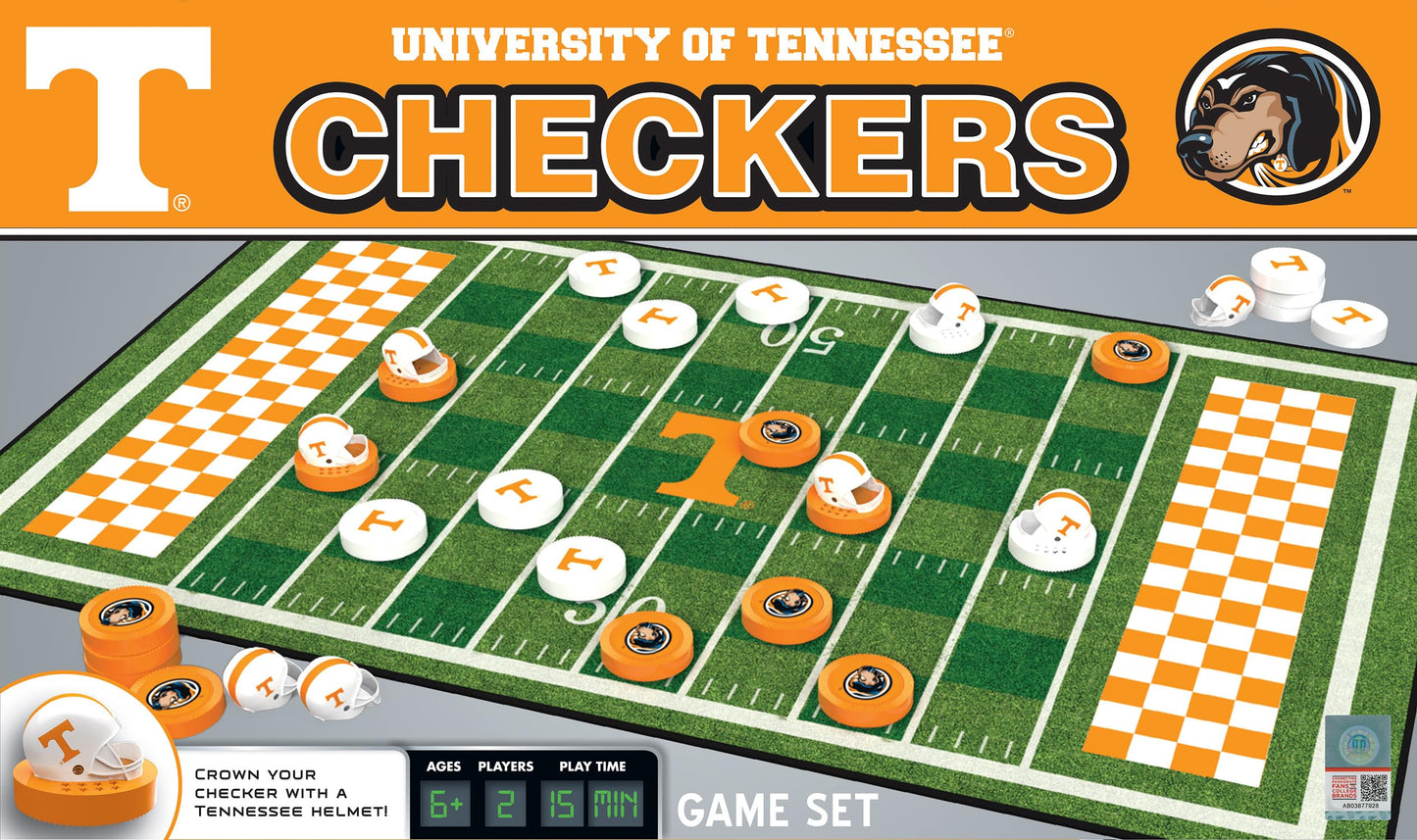MasterPieces Family Game - NCAA Tennessee Checkers - Officially Licensed Board Game for Kids & Adults