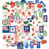 Funblast Kawaii Sticker Set 80 Pcs/40 Designs Stamping Stickers Self Adhesive, Retro Literary Flower Plant Decorative Stickers