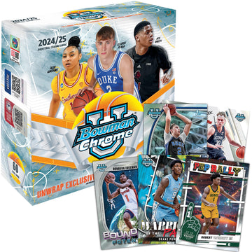 Topps Bowman University Chrome Basketball Mega Box - Factory Sealed, Paper & Metal (Foil) - 2024-25 Edition