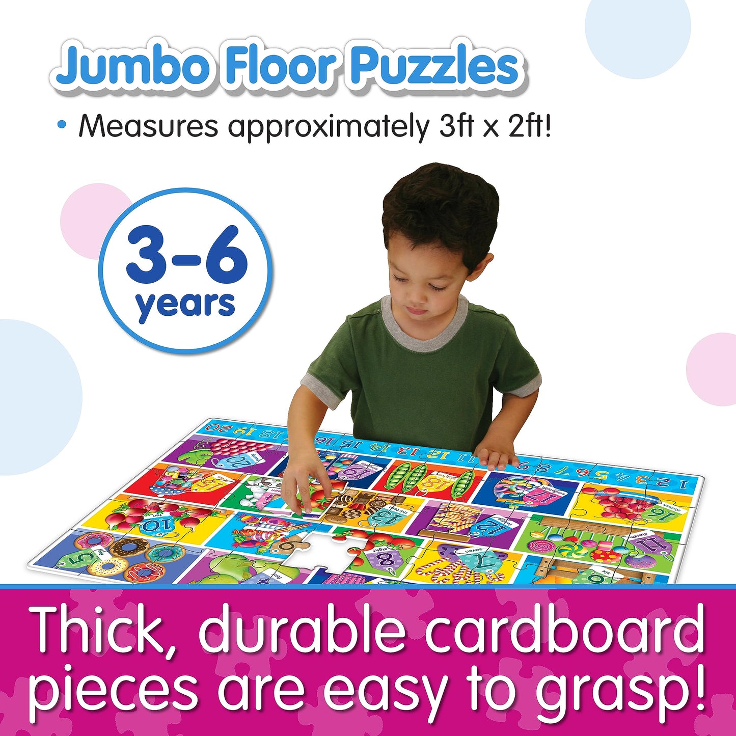 The Learning Journey: Jumbo Floor Puzzles - Numbers - Floor Puzzles For Kids Ages 3-5 - Award Winning Educational Toys
