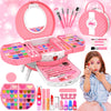 Kids Makeup Kit for Girl, 66 Pcs Washable Makeup Set for Little Girls, Real Cosmetic Set Pretend Play Makeup Toy Beauty Set Chri