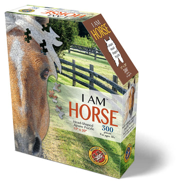 Madd Capp Puzzles - I Am Horse - 300 Pieces - Animal Shaped Jigsaw Puzzle