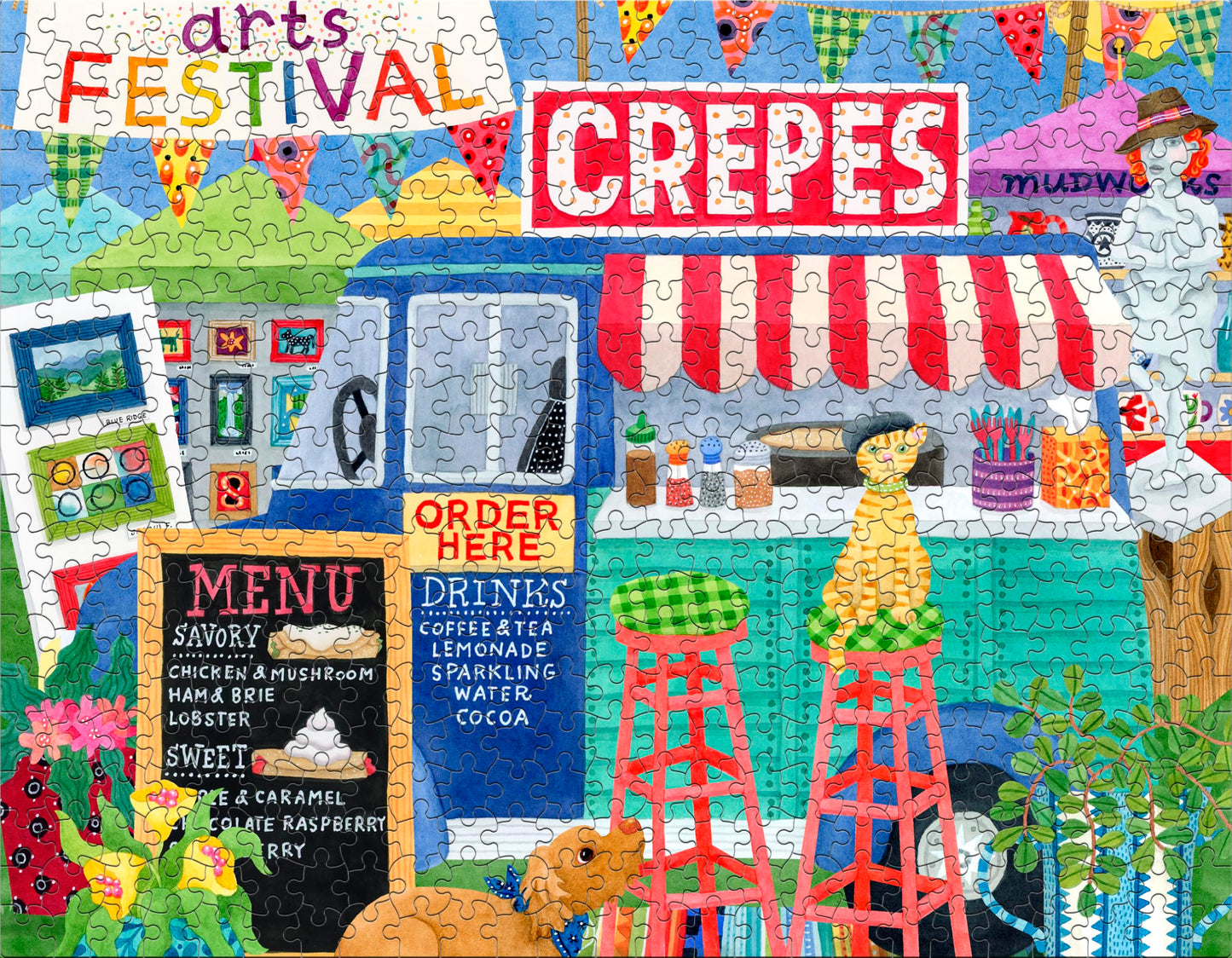 Ceaco - 4 In 1 Multipack - Food Trucks - (4) 500 Piece Jigsaw Puzzles