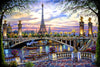 1000 Pieces Puzzles for mature-themed Wooden Jigsaw Puzzle 1000 Piece Puzzle mature-themed Children Elderly Puzzle Flower Eiffel Tower Paris Bridge Puzzle Gift for Mom Dad Family Friend Home Decor Wall Art 29.5x20IN