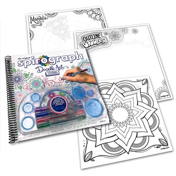 Spirograph - Doodle Art Journal - Activity Drawing Kit - With Guided Drawing Templates For Kids 8+