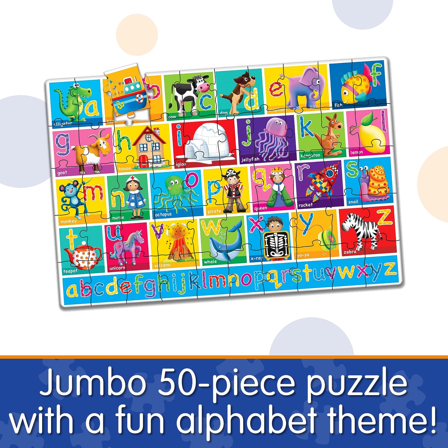 The Learning Journey: Jumbo Floor Puzzles - Alphabet - Extra Large Puzzle Measures 3 Ft By 2 Ft - Preschool Toys & Gifts For Boys & Girls Ages 3 And Up (436318)