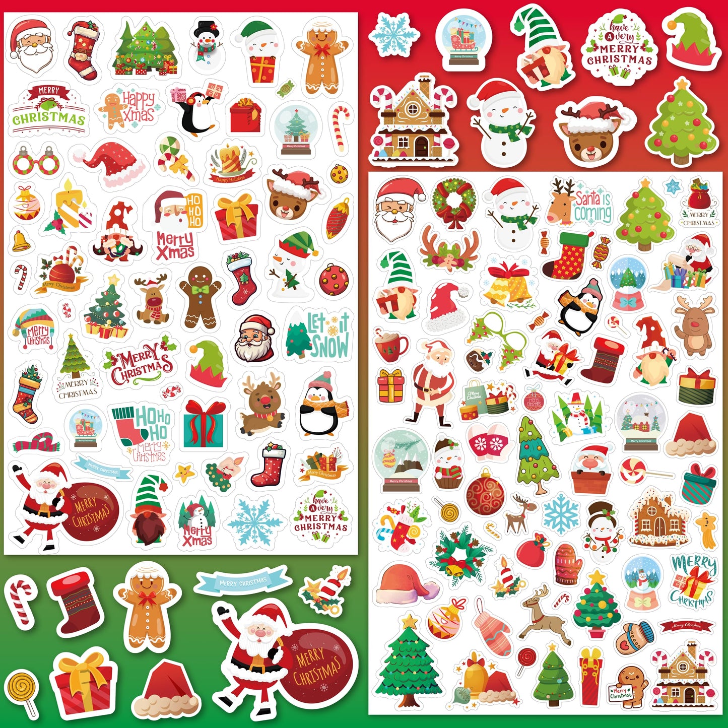 Linaye 24 Sheets Christmas Stickers For Kids, 1570Pcs Adhesive Christmas Stickers, Christmas Stickers Bulk For Kids Cute Sticker