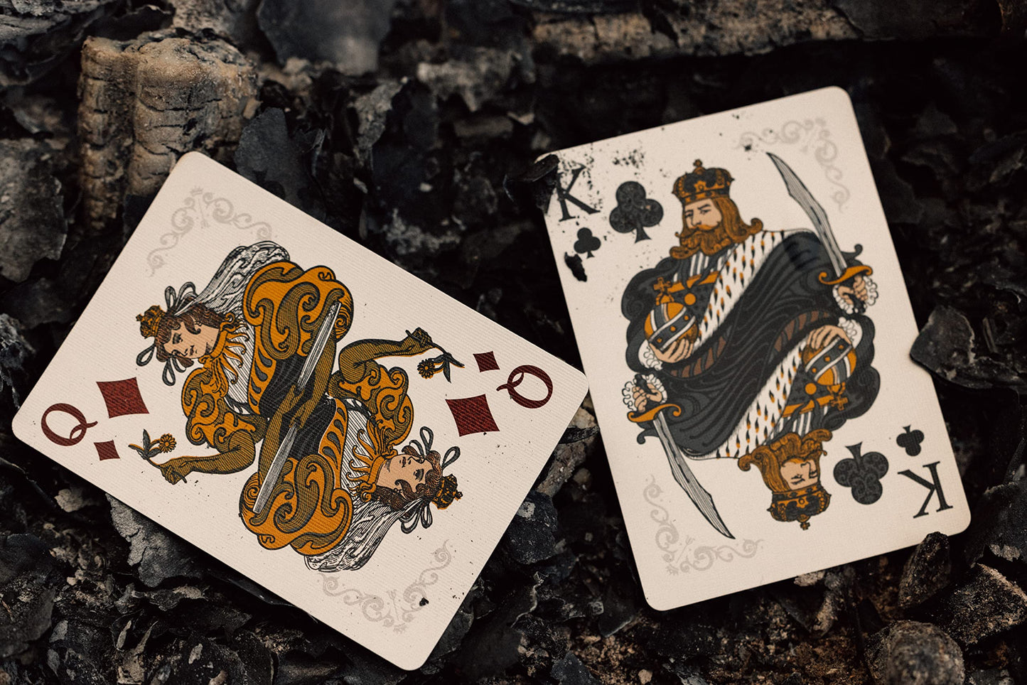 Bicycle Cinder Premium Playing Cards, Silver Smoke Foil, 1 Deck