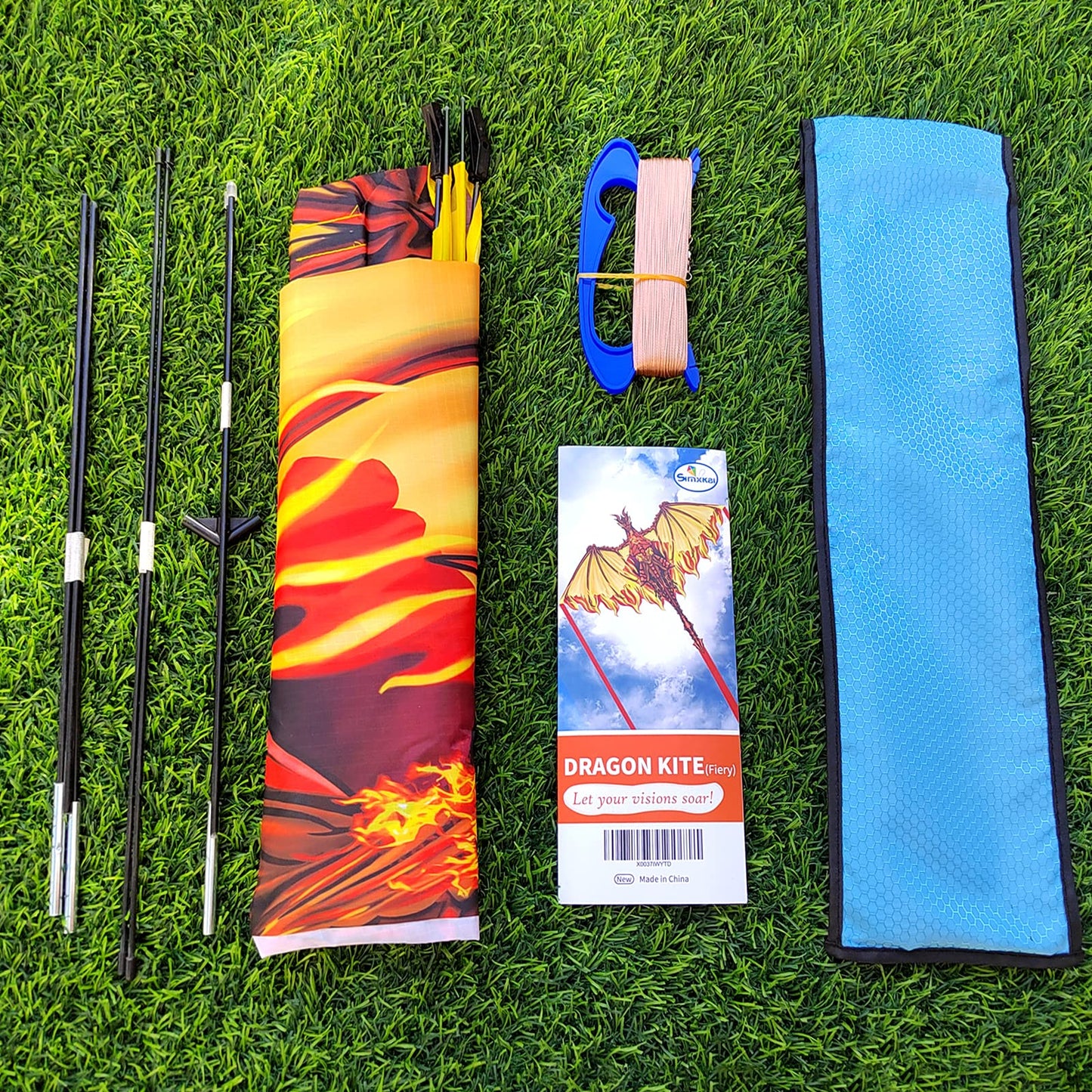Simxkai Dragon Kite For Adults, Kids Kite, Kite Boy,Beach Kite,Large Kite, Kites For Kids Ages 8 12 Easy To Fly, Kite For Beginners, Large Single Line Kite For Beach Trip