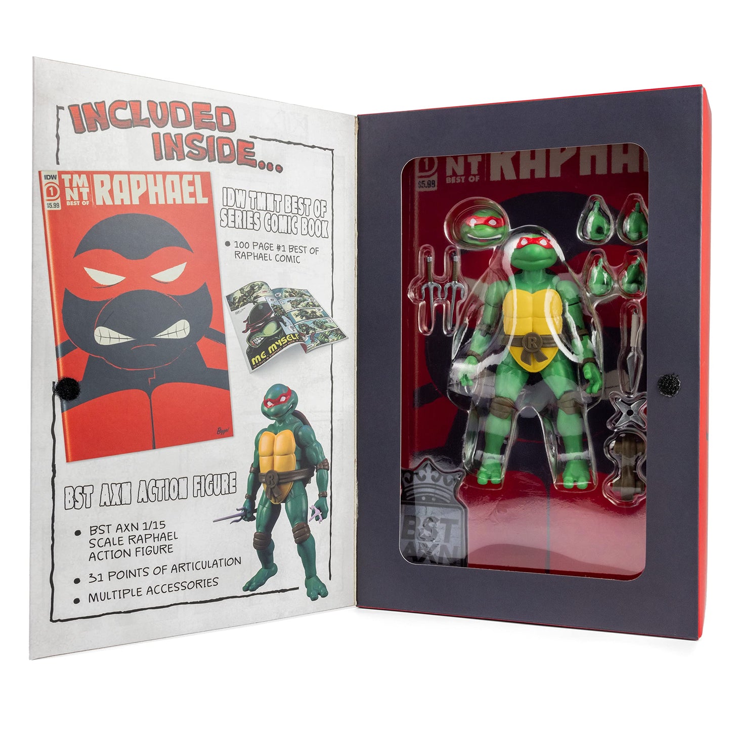 The Loyal Subjects Teenage Mutant Ninja Turtles Best Of Raphael 100-Page Comic Book & Raphael Bst Axn 5-Inch Action Figure Set