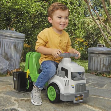 Little Tikes Dirt Diggers Garbage Truck Scoot Ride On with Real Working Horn and Trash Bin for Themed Roleplay for Boys, Girls,
