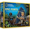 National Geographic Kids Fort Building Kit - 70-Piece Indoor Fort Builder For Kids - Build A Fort For Creative Play, Stem Building Toy, Fort Building Kit For Kids 6-10, Blanket Fort Kit For Kids