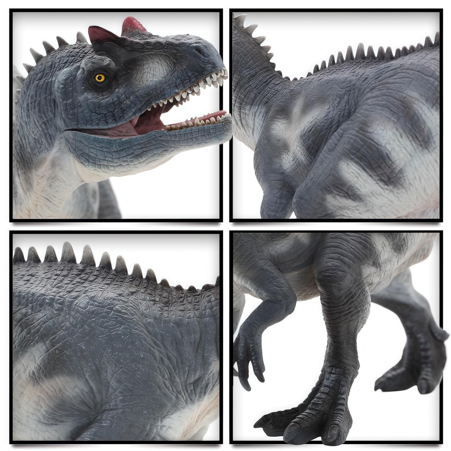 Gemini&Genius Allosaurus Dinosaur Toy For Kids, Allosaurus Toy Figure With Moveable Jaw, Realistic And Solid Dinosaur Toys Gift