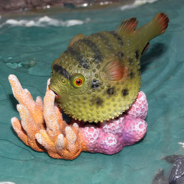 Gemini&Genius Pufferfish Toys For Kids, Realistic Puffer Fish Action Figures, Blowfish Toys, Under The Sea Life Figure Education