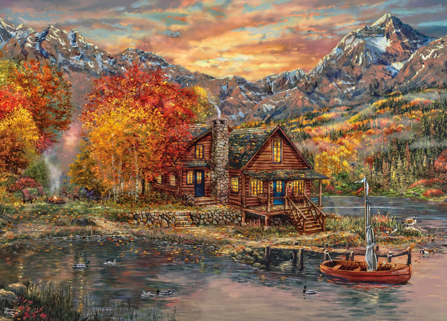 Ceaco - Thomas Kinkade - A Perfect Fall Day - 1000 Piece Jigsaw Puzzle