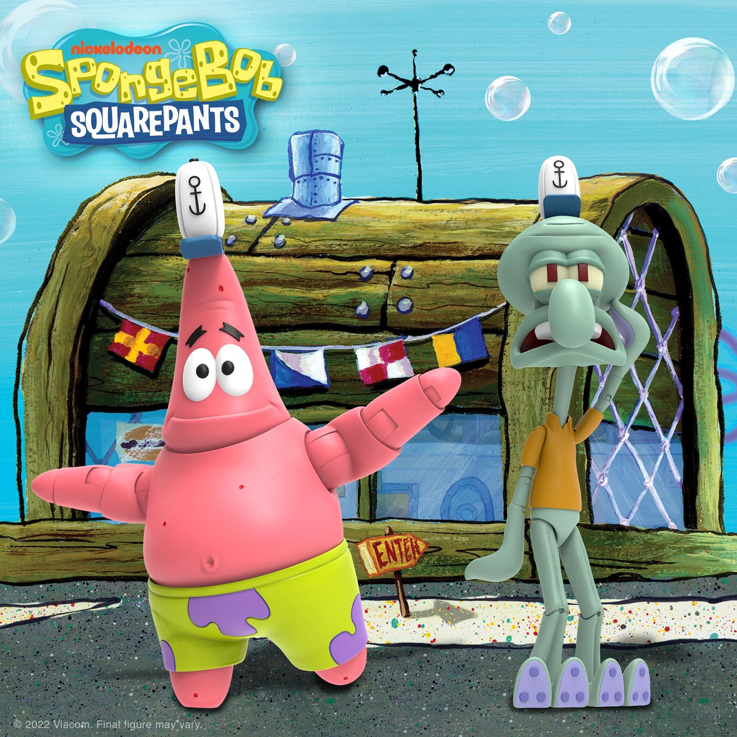 Super7 Ultimates! Spongebob Squarepants Squidward - 7' Spongebob Action Figure With Accessories Classic Cartoon Collectibles And Retro Toys
