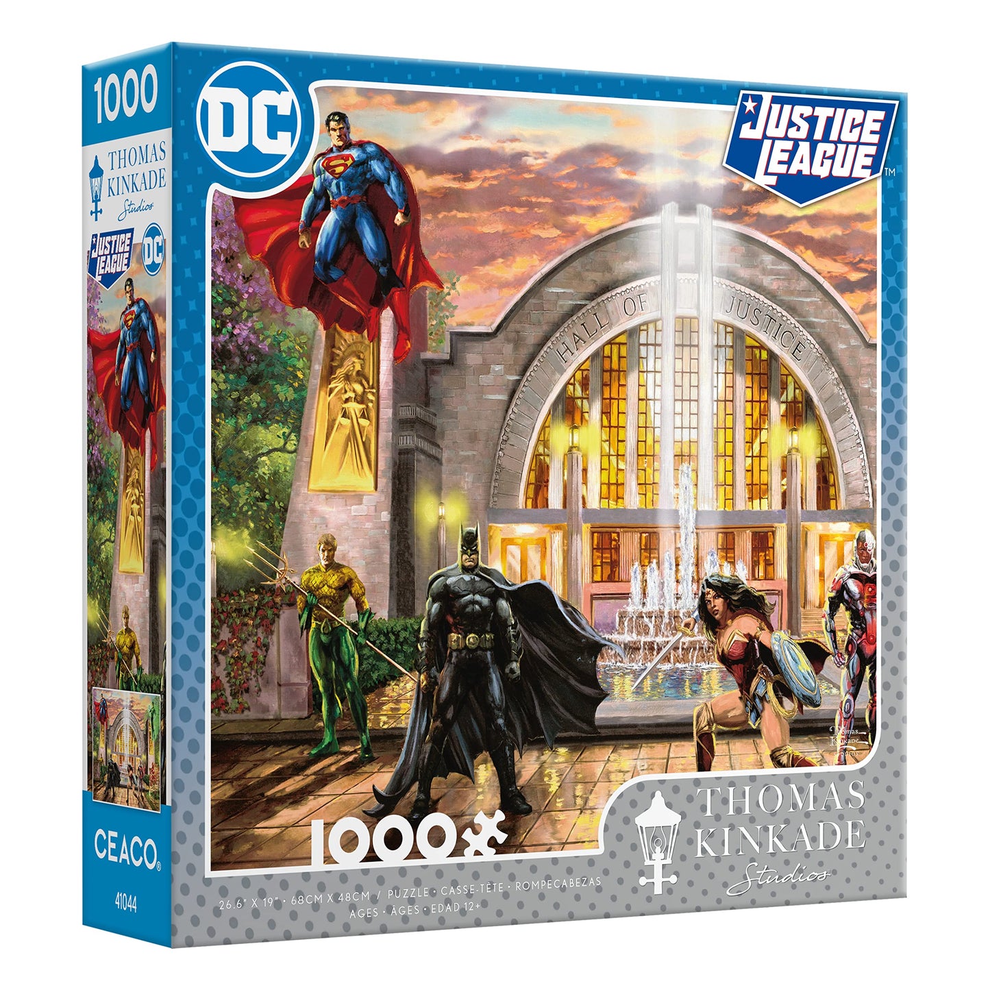 Ceaco - Thomas Kinkade - Dc Comics - Hall Of Justice - 1000 Piece Jigsaw Puzzle