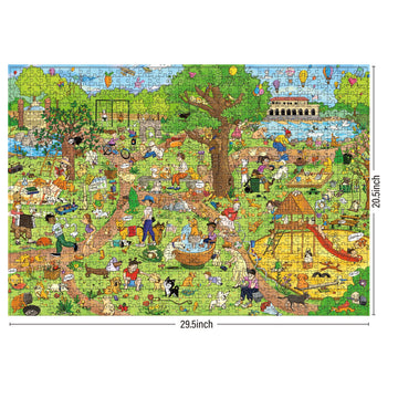 Antelope - 1000 Piece Puzzle For Adults, Dog Park Jigsaw Puzzles 1000 Pieces - 1000 Pieces High Resolution, Matte Finish, Smooth Edging, No Dust Leisure Animal Puzzle