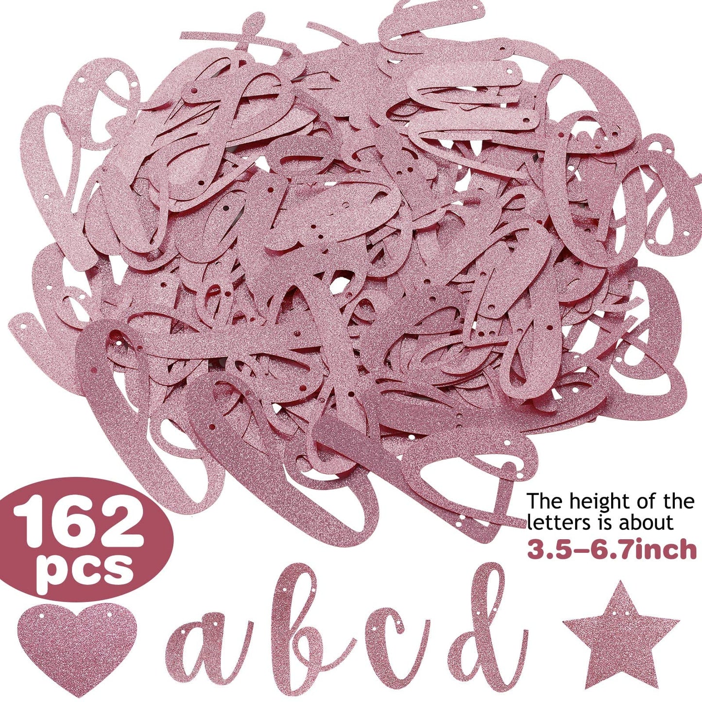 Taobary 167 Pcs Diy Banner Kit Glitter Customizable Birthday Banner Glitter Make Your Own Banner Kit 162 Letters Symbols And Num