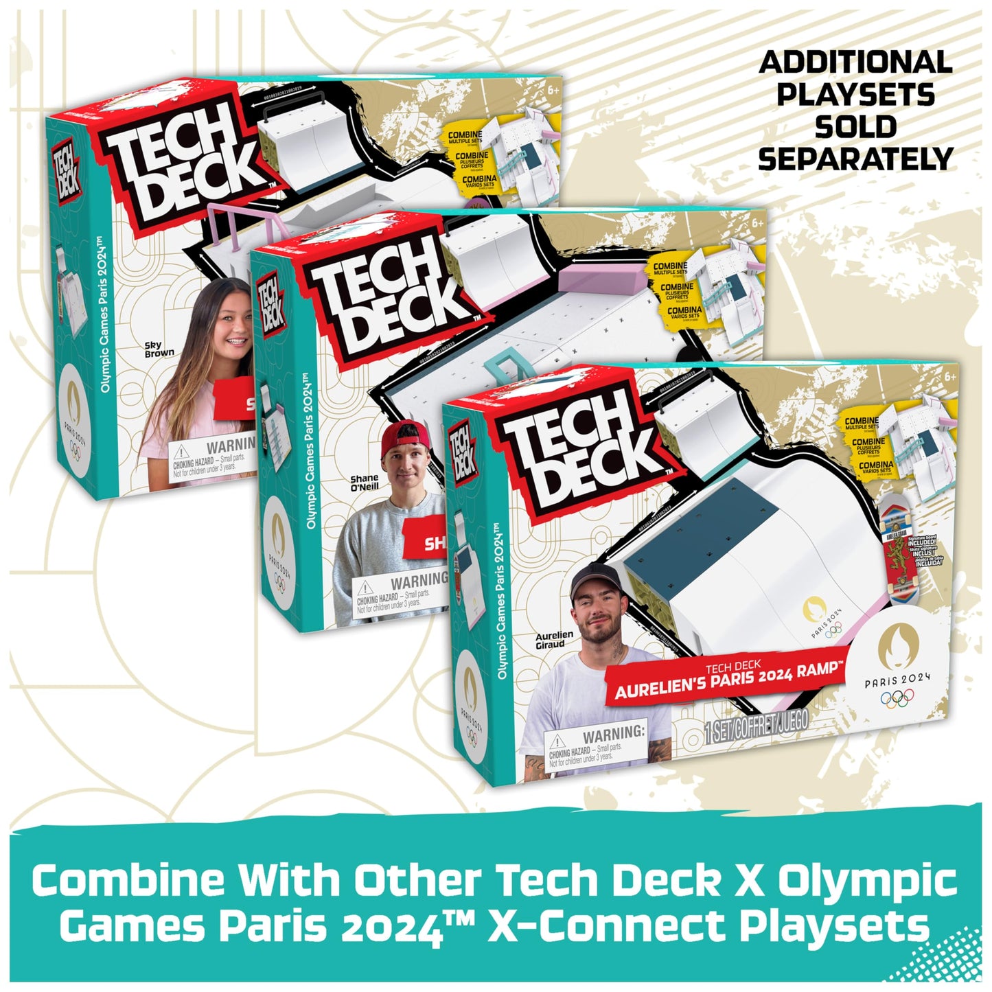 Tech Deck Shane ONeills Olympic Games Paris 2024 Ramp Customizable X-Connect Park Creator Playset & limited availability Fingerboard Kids Toy for Ages 6+