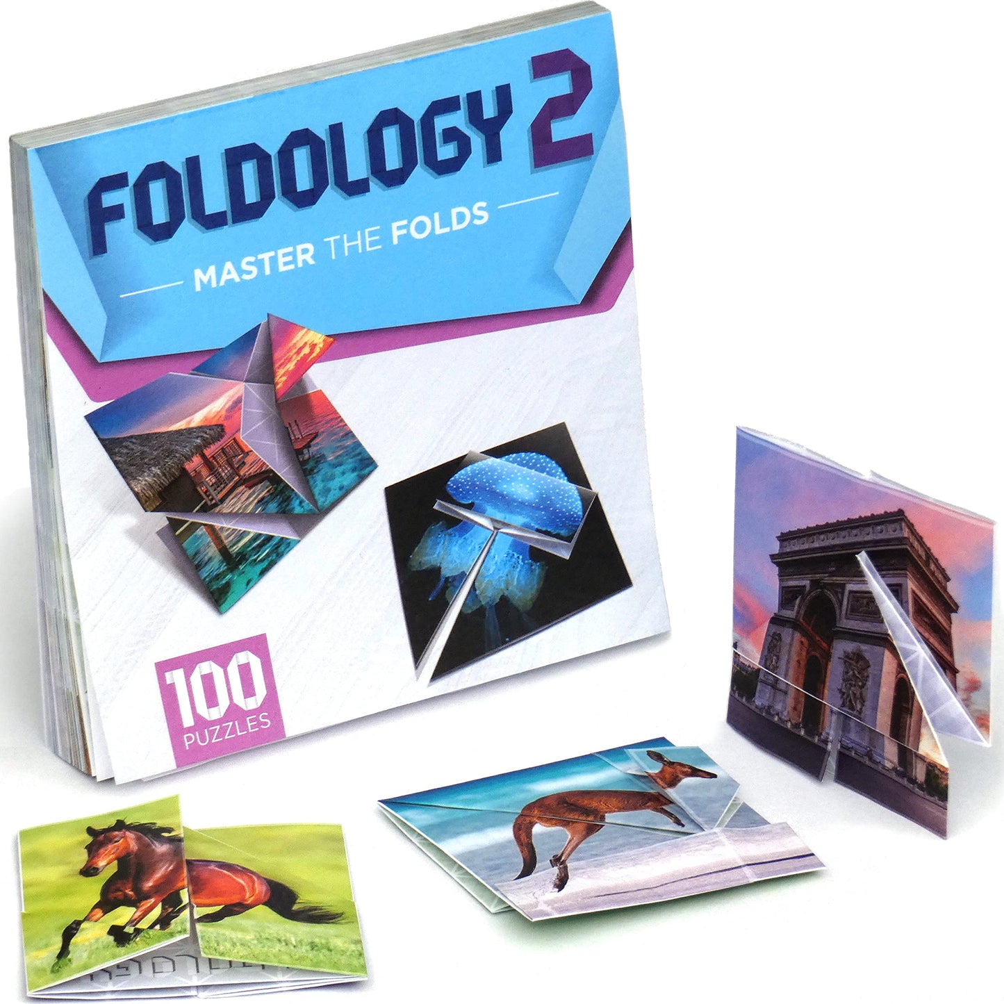 Foldology 2 - Master The Folds (Expansion Pack). Puzzle Game For Tweens, Teens, And Adults. 100 Origami Brain Teasers. Ages 10+