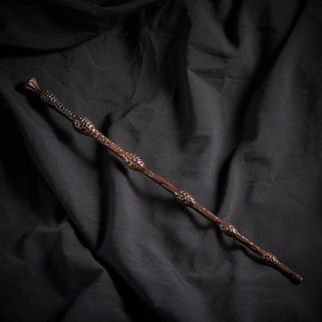 Handicraftviet - Hand Carved Wooden Magic Wand, Magic Wands For Wizards, Witch Wand 15 In For Collection, Magical Gift For Hallo