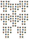 Playhouse Harry Potter Sticker Pack - Mini Hogwarts House Crests, 8-Pack, Paper, Houses of Hogwarts
