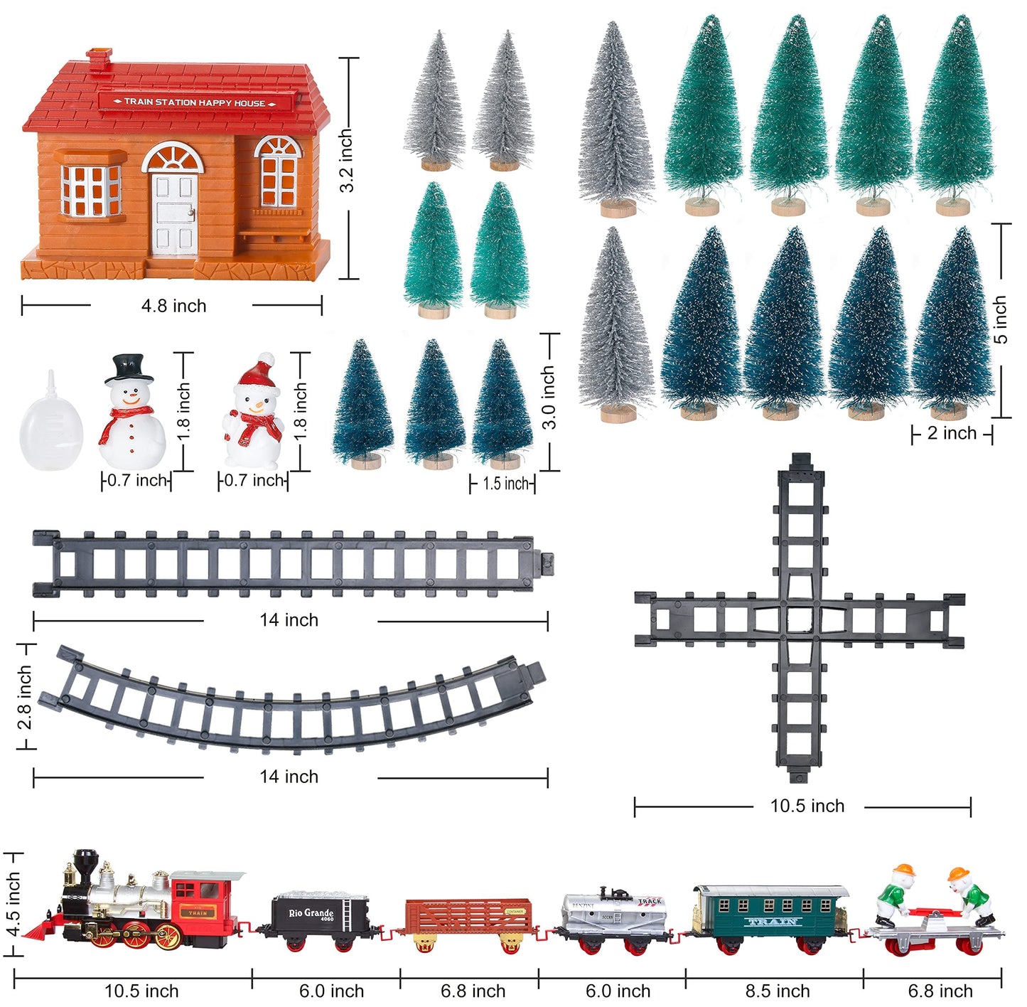 Christmas Toy Train Set, Electric Train Gift With Light, Music & Real Smoke, Travel Train Toys With Steam Locomotive, Present Fo