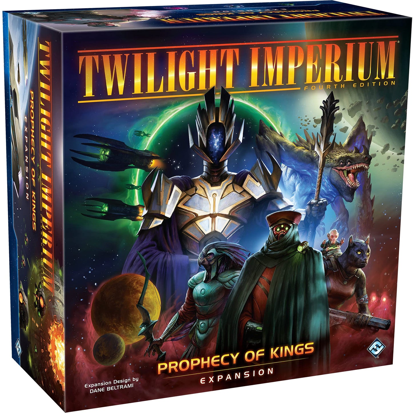 Asmodee Twilight Imperium 4th Edition Board Game Prophecy of Kings Expansion - Sci-Fi Adventure Strategy Game for Kids & Adults, Ages 14+, 3-8 Players, 4-8 Hour Playtime -Like New