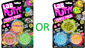 Ja-Ru Lab Putty Bundle Set (1 Fidget Pack, 3 Toys) Color Changing Putty, Magnetic Slime, Glow In The Dark Slime, Crystal Clear S