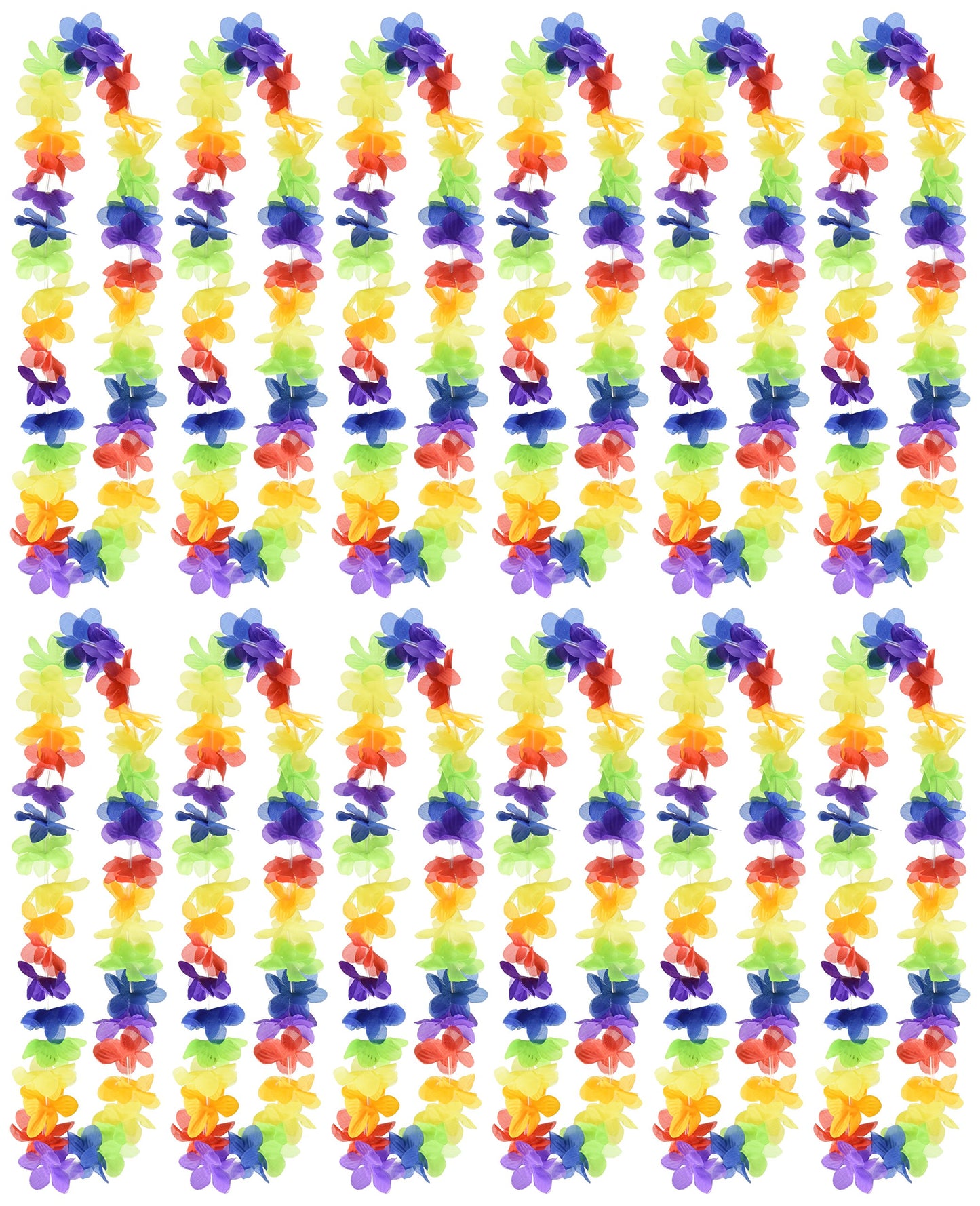 Rhode Island Novelty 36 Rainbow Flower Leis