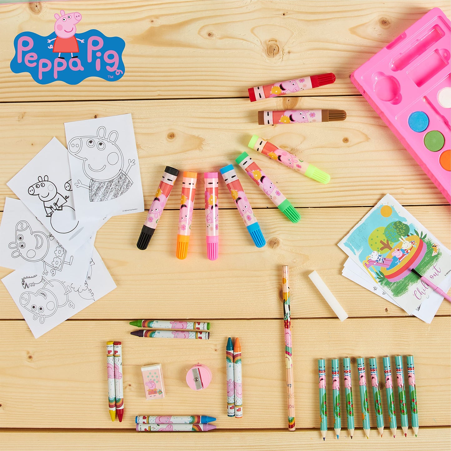 Peppa Pig Colored Pencils Art Supplies Kids Drawing Kit School Supplies Coloring Stationery Girls Drawing Pencils Art Kit Travel