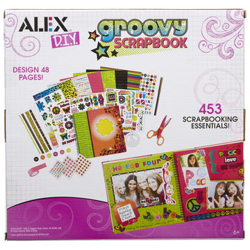 Alex Craft Groovy Scrapbook Kids Art and Craft Activity, Design 48 Pages, Allows Children to be Creative and Use their Imaginati