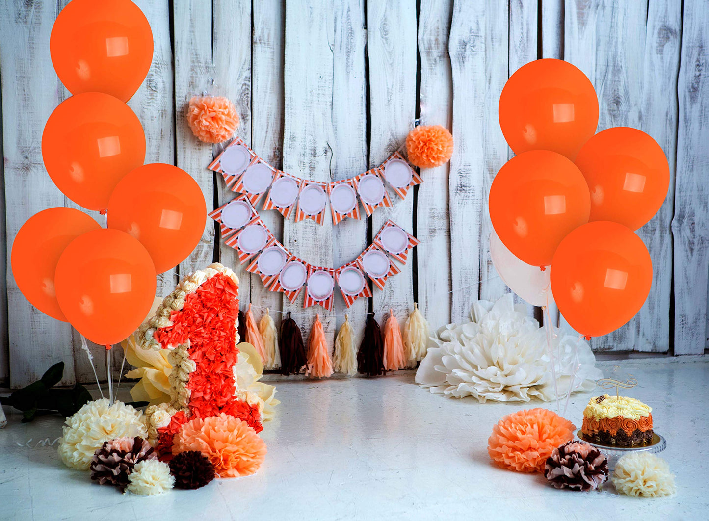 Treasures Gifted Burnt Orange Balloons - Orange Matte Balloons - Orange Latex Balloons 12 Inch - Premium Orange Rust Balloons -