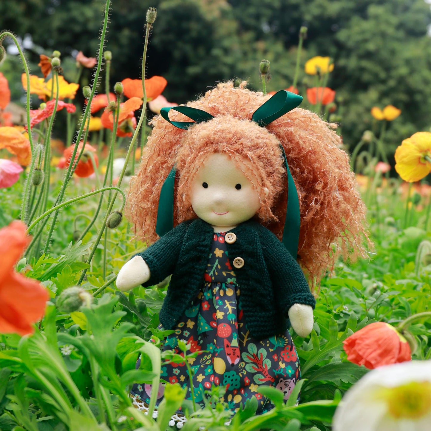 Blissfulpixie Handmade Waldorf Doll- Hanne 12'', Soft Girl Rag Doll With Cute Stuffed Plush, Ideal First Doll For Babies & Toddl