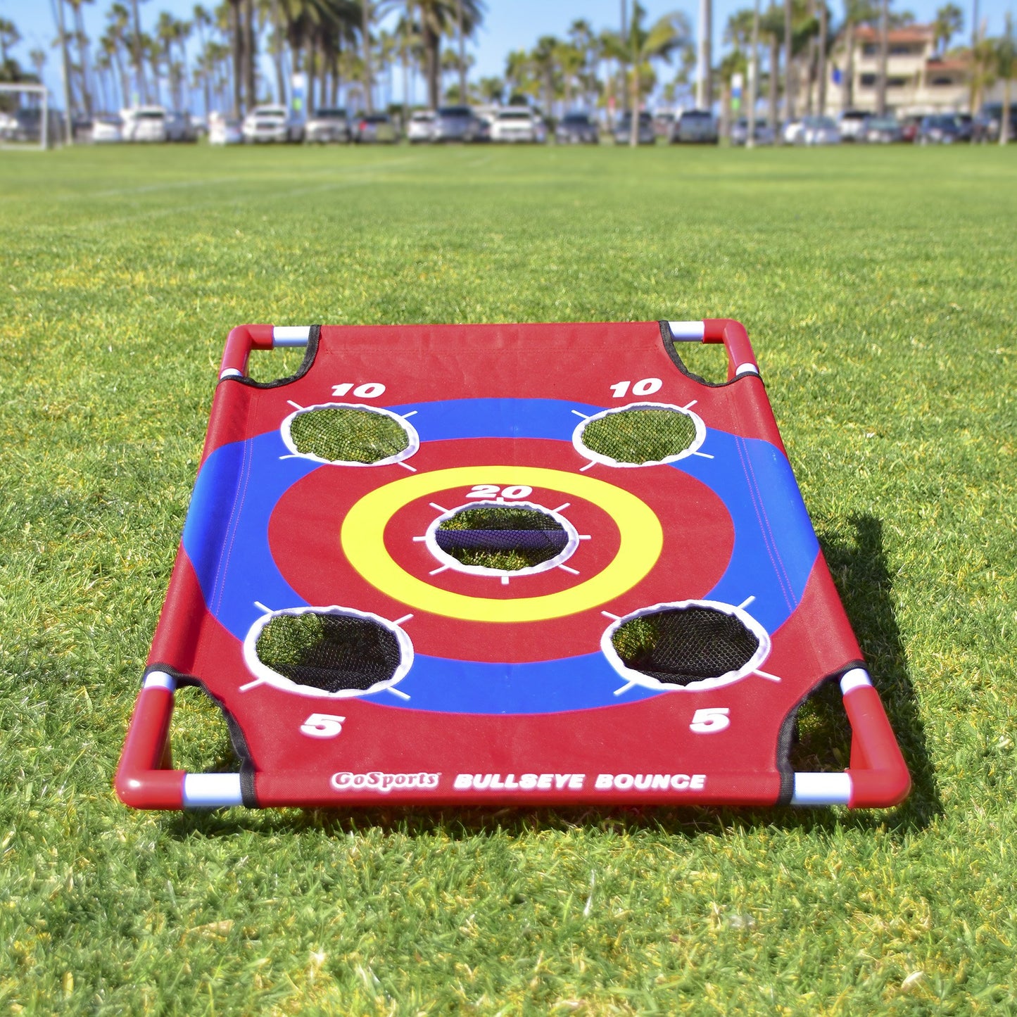 GoSports Bullseye Bounce Cornhole Toss Game - Multicolor, 3ft x 2ft, Fun for All Ages, Includes Game Rules