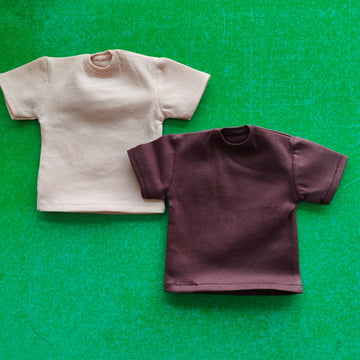 1/6 Custom Scale 2X T-Shirt Clothes for 12'' Male Action Figure Doll Clothes Toy (Pink+Dark Red)