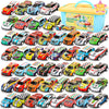 SevenQ Toy Cars Party Favors for Kids, 72Pcs Pull Back Cars Playsets with Storage Box, Mini Toys Race Cars for Kids Goodie Bags