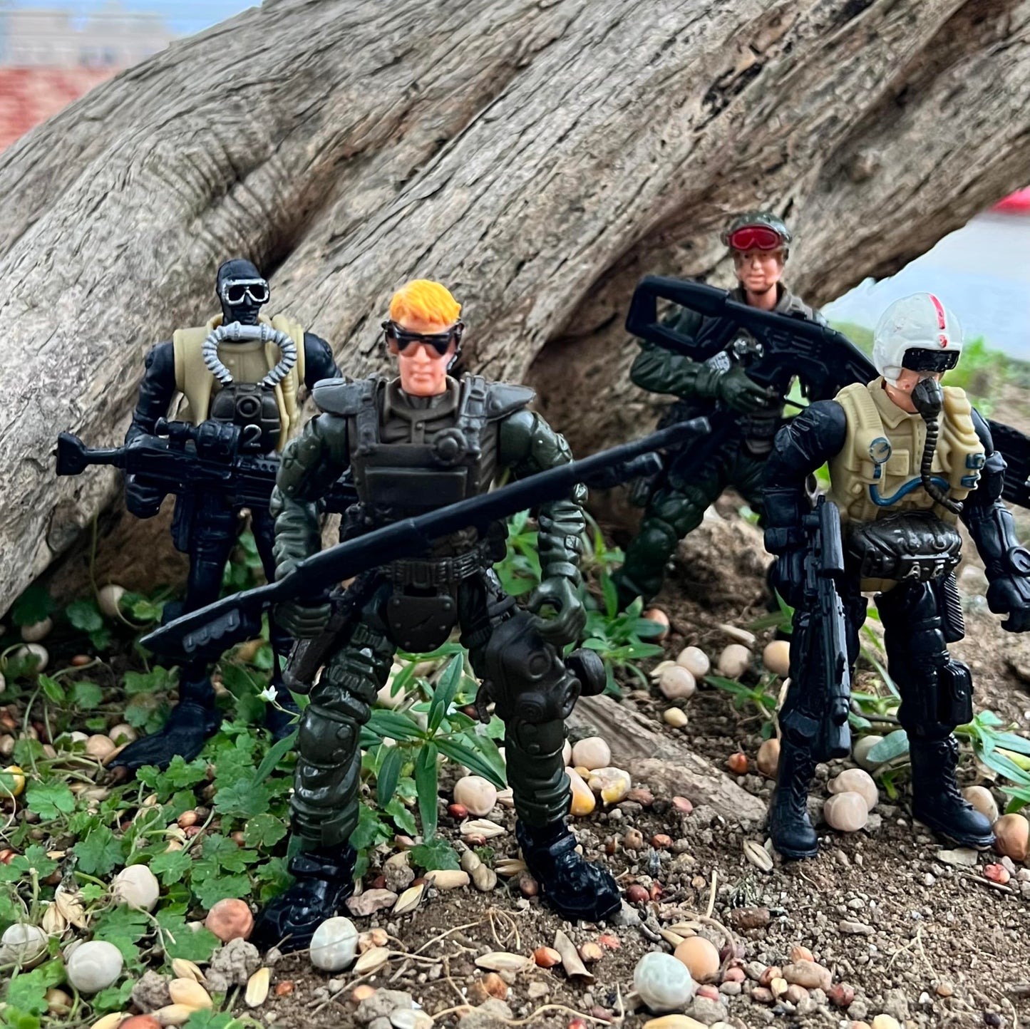 Baimiby Army Men Action Figure Soldiers Toy for Boys Age 4-7 6 Pcs Special Force Action Figure with Military Soldier Playset Army Toy Set for Boys 3+