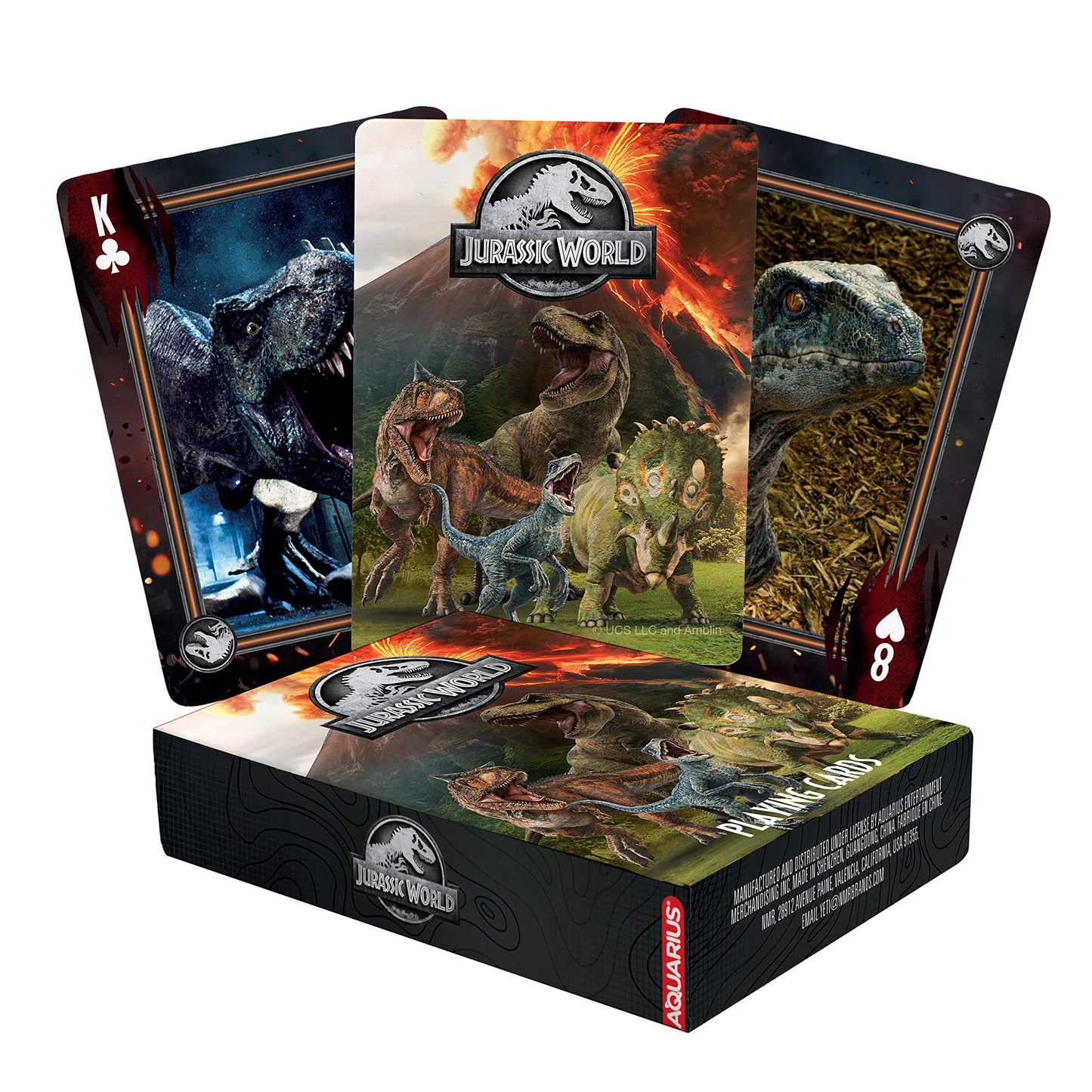 Aquarius Jurassic World Playing Cards – Jurassic World Themed Deck Of Cards For Your Favorite Card Games - Officially Licensed Jurassic World Merchandise & Collectibles