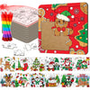 Fullhawl 12 Sets Christmas Puzzles Color Your Own Puzzles DIY Jigsaw Crafts with 12 Stackable Crayons and 12 Bags for Learning Education Toys Gifts Prizes Birthday Party Supplies(12 Christmas)