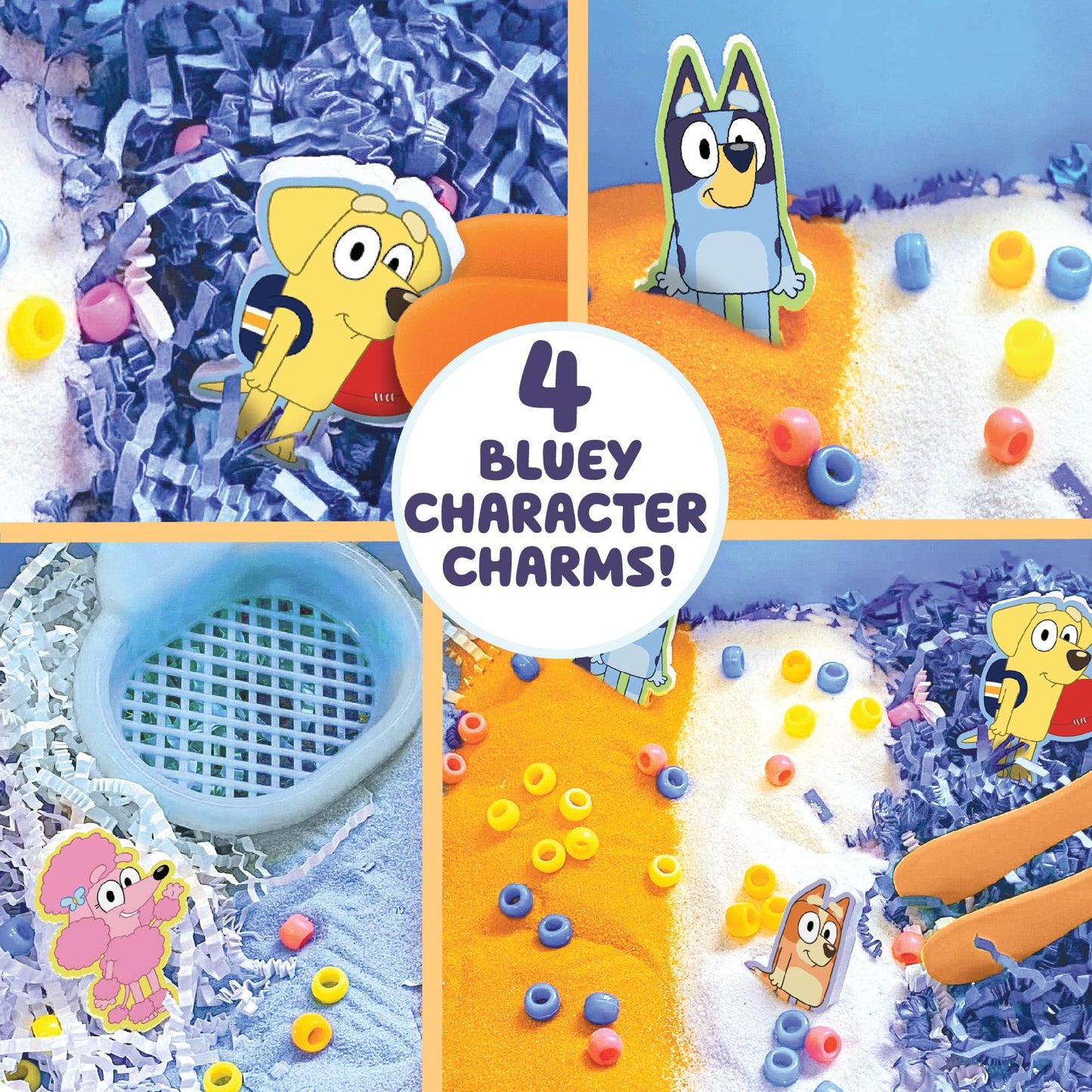 Horizon Group USA Official Bluey Seek & Find Sensory Bin, Ready-to-Use Sensory Toys, Sensory Bin for Kids with Lid, Play Sand, S