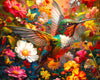 Springbok 1000 Piece Hummingbird Dream Puzzle - 24"x30" Cardboard, Vivid Hummingbird & Flowers Design