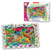 The Learning Journey Puzzle Doubles - Find It! Dino Floor Puzzle, Cardboard, 24" x 36", For Kids Ages 3-5, Model 719855