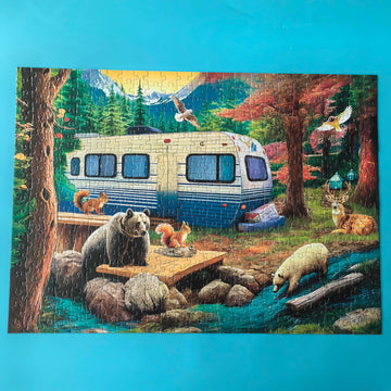 500 Piece Puzzles For Adults - Difficult Jigsaw Puzzles For Adults Challenging - Forest Bear Adventure