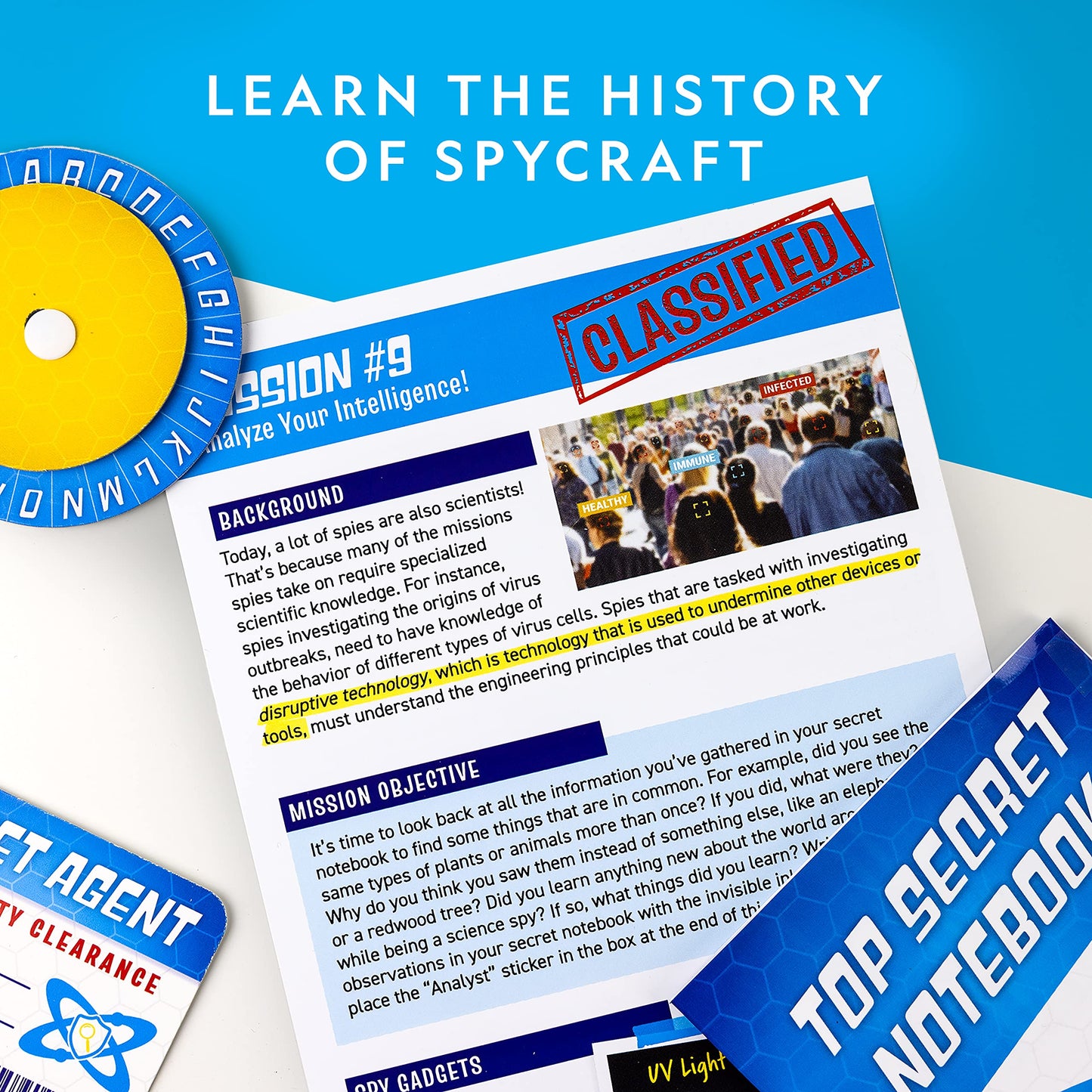 National Geographic Spy Science Kit - Kids Spy Activity Set, Complete 10 Secret Spy Missions With Spy Gadgets For Kids And Spy G