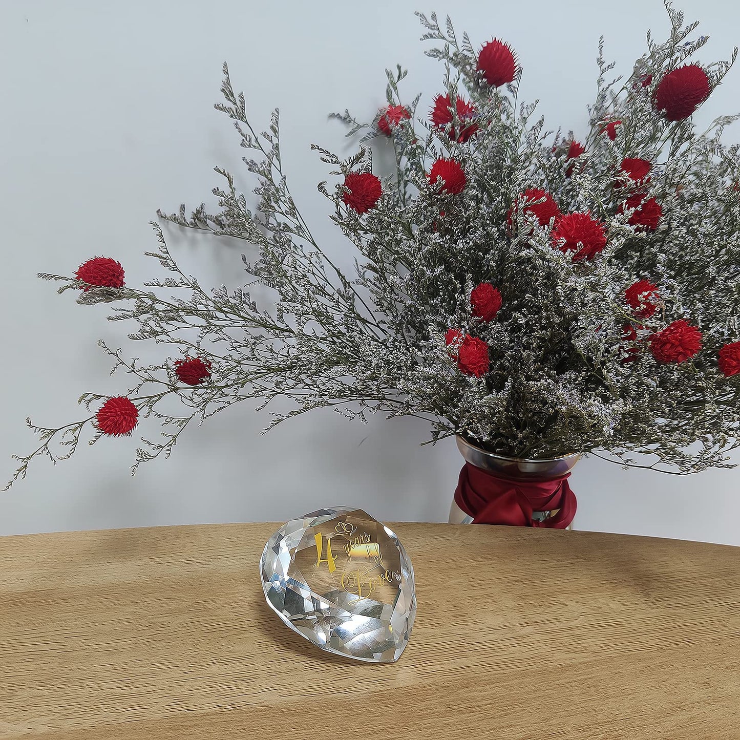 4 Year Anniversary Crystal Gifts For Husband Wife Boyfriend Or Girlfriend, Cute 4Th Wedding Anniversary Valentines Day Romantic Gifts For Her Him Funny Four Anniversary Marriage Presents For Couple