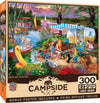 MasterPieces - 300 Piece Jigsaw Puzzle, Large EZ Grip Shapes, Leisure Lake, Fun for Adults, Seniors, Family, Kids, Non-Glare Fin